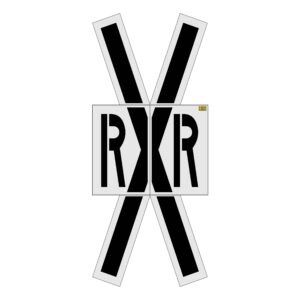 250" Vermont DOT Railroad Crossing Kit Stencil