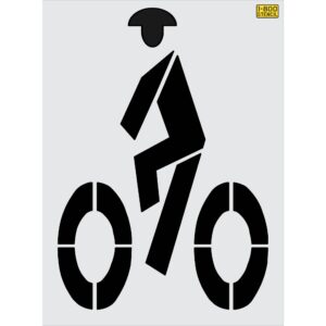 72" Colorado DOT Bike Rider Stencil