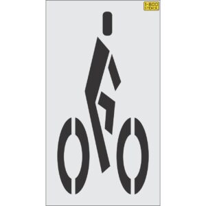 48" FHWA/DOT Bike Rider Stencil