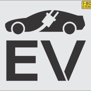 21" Electric Vehicle Symbol Stencil