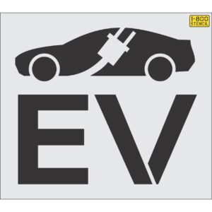 31" Electric Vehicle Symbol Stencil