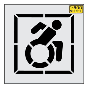20" NYSDOT Accessible Icon Handicap with 24" Border Stencil