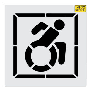 24" NYSDOT Accessible Icon Handicap with 30" Border Stencil