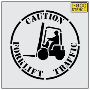24" CAUTION FORKLIFT TRAFFIC Stencil