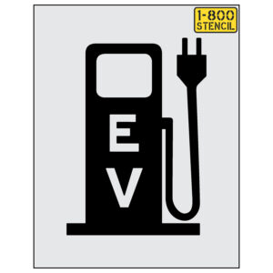24" Electric Vehicle Symbol - gas pump style Stencil