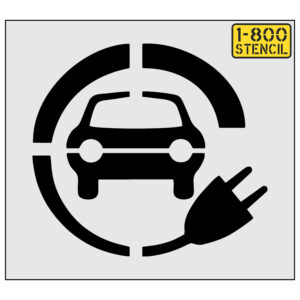Electric Car w/ plug Stencil (24"-48")