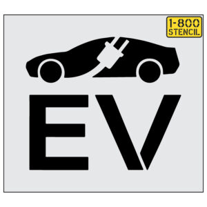 Electric Vehicle Symbol Stencil (24"-48")