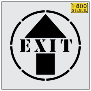 24" INDUSTRIAL STRAIGHT ARROW with EXIT Stencil