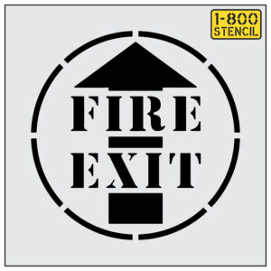 24" INDUSTRIAL STRAIGHT ARROW with FIRE EXIT Stencil