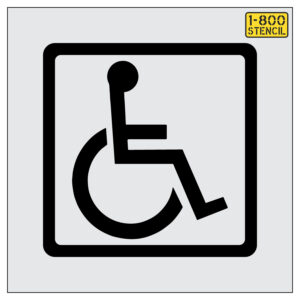 30" Handicap Stencil with 36" Solid Border Stencil