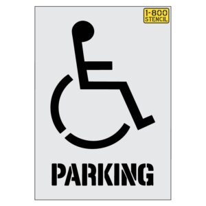 36" ADA Handicap Stencil with PARKING