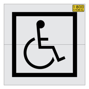 72" Handicap Stencil with 96" Border Stencil