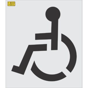 39" Left facing Handicap Stencil
