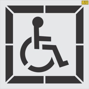 30" Handicap Stencil with Border Stencil
