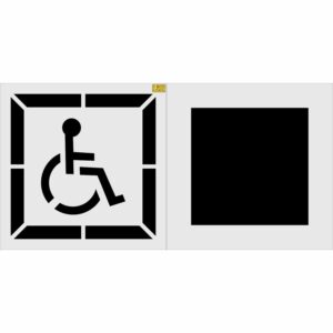 28" Handicap Stencil with Background Stencil