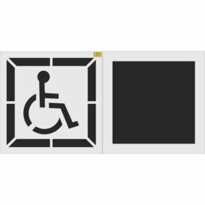 30" Handicap Stencil with Background Stencil