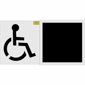 39" Handicap Stencil with Background Stencil