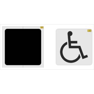 52" Home Depot Handicap with Background Stencil