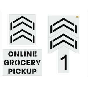 Hyvee ONLINE GROCERY PICKUP Stencil Kit {5 pc}