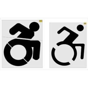 72" Starbucks Handicap 3 Piece Stencil