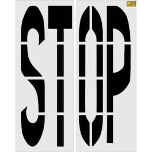 96" Alaska DOT STOP Stencil