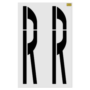 72" Alaska DOT Railroad Crossing Letter R Stencil