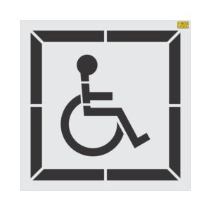 36" California DOT Handicap with Border Stencil