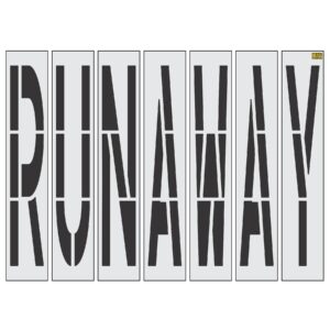 96" California DOT RUNAWAY Stencil