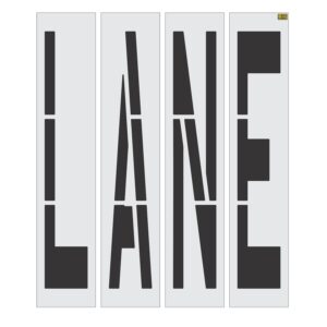 96" California DOT LANE Stencil