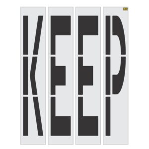 96" California DOT KEEP Stencil