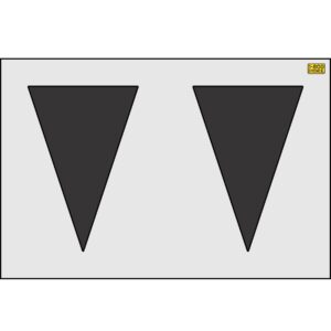 36" California DOT Triangle Shark Teeth Stencil