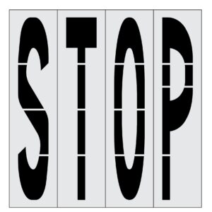 96" Iowa DOT STOP Stencil