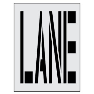 44" Iowa DOT LANE Wording Stencil