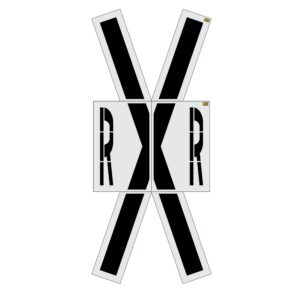 240" Massachusetts DOT Railroad Crossing Kit Stencil