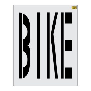44" Massachusetts DOT BIKE Wording Stencil