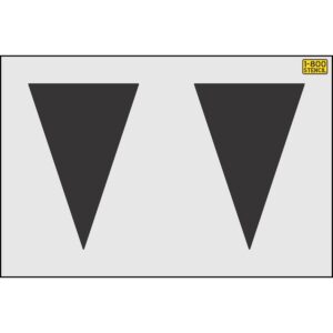 36" Maryland DOT Triangle Shark Teeth Stencil