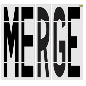 96" Michigan DOT MERGE Stencil