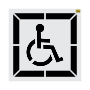 28" Michigan DOT Handicap with Border Stencil