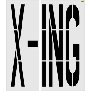 96" New Hampshire DOT X-ING Stencil