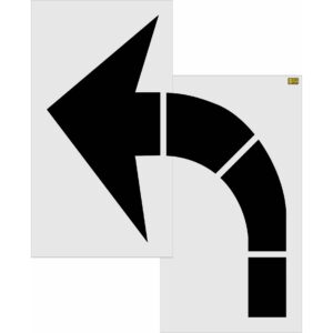 96" New Hampshire DOT Turn Arrow Stencil