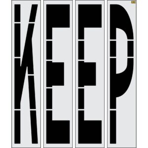 96" New Jersey DOT KEEP Stencil