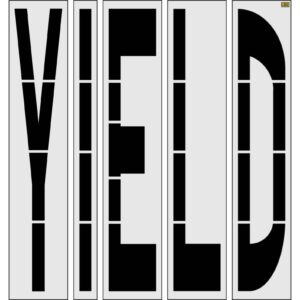 96" New Jersey DOT YIELD Stencil