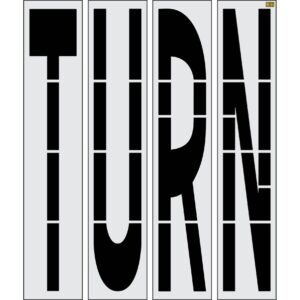 96" New Jersey DOT TURN Stencil