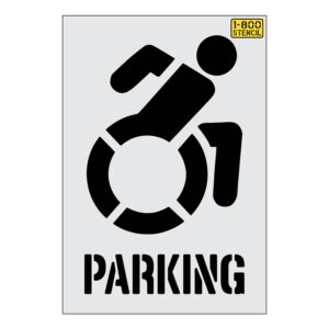 NYSDOT 40" Accessible Icon Handicap Stencil with PARKING