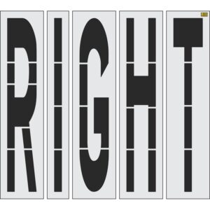 96" Oklahoma DOT RIGHT Stencil