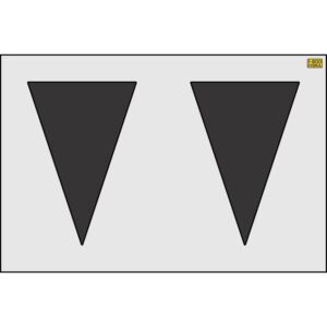 36" Oklahoma DOT Triangle Shark Teeth Highway Stencil