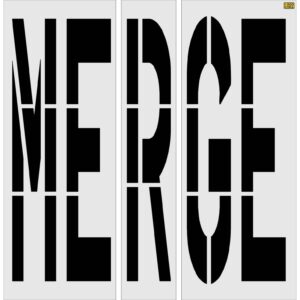 96" Texas DOT MERGE Stencil