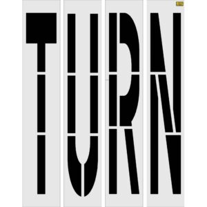 96" Texas DOT TURN Stencil