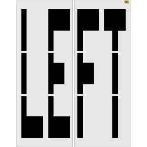 96" Texas DOT LEFT Stencil
