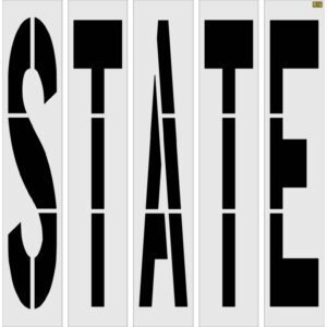 96" Texas DOT STATE Stencil